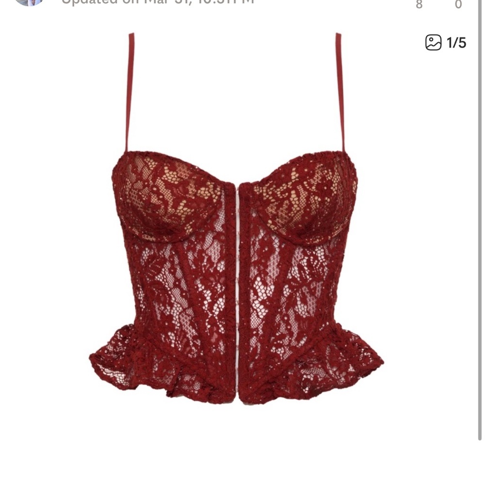 Rumored Burgundy Lace Corset